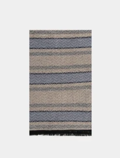 Uomo Piazza Italia Foulard E Sciarpe<Sciarpa da uomo a quadri e spigato - Denim