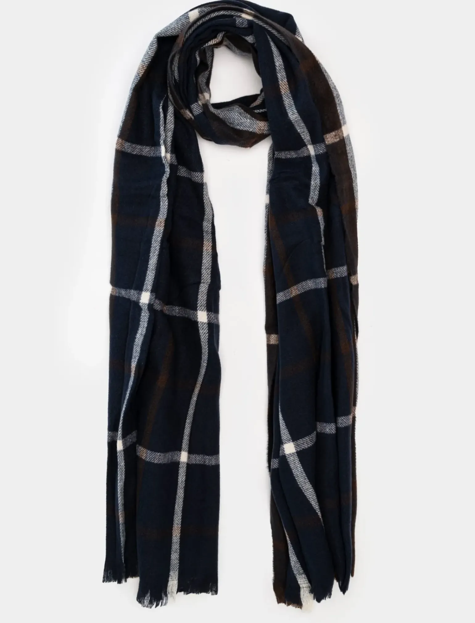 Uomo Piazza Italia Foulard E Sciarpe<Sciarpa da uomo a quadri con frange -