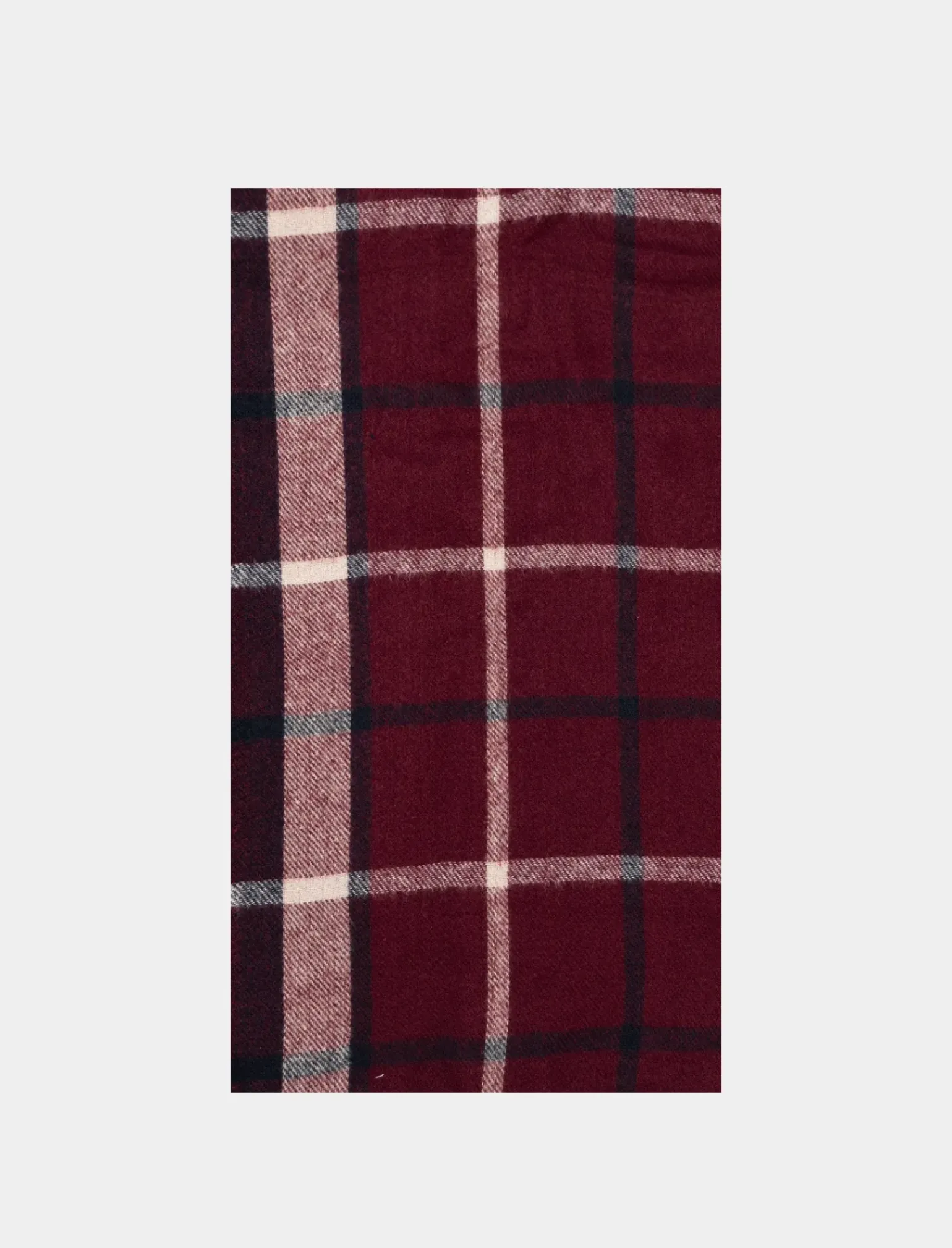 Uomo Piazza Italia Foulard E Sciarpe<Sciarpa da uomo a quadri con frange - Bordeaux