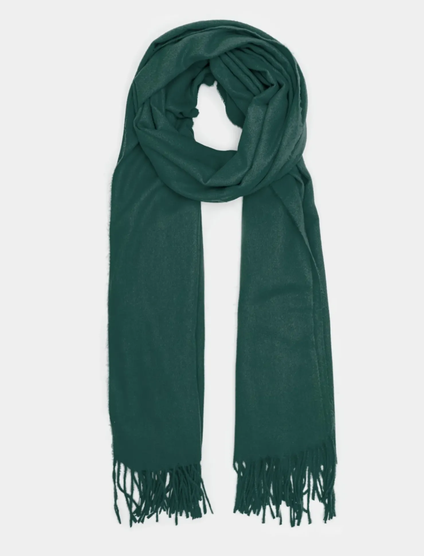 Piazza Italia sciarpa donna unito c/frange - petrolio Verde Discount