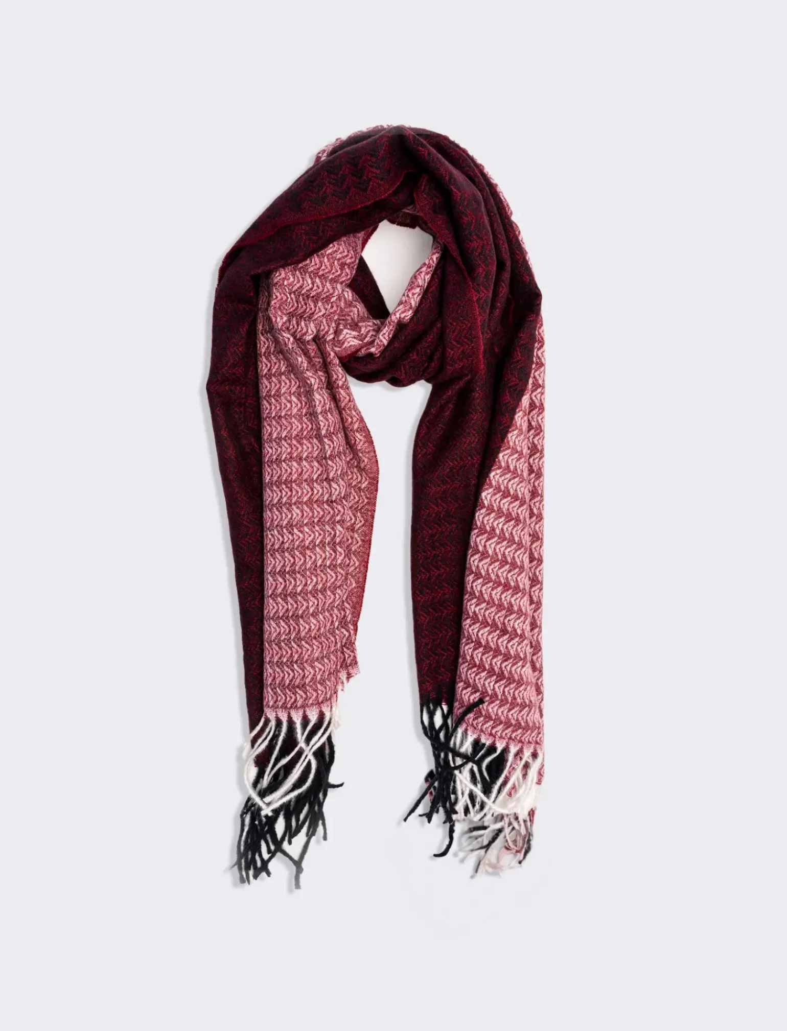 Uomo Piazza Italia Foulard E Sciarpe<Sciarpa uomo bicolor con frange -