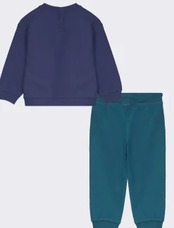 Piazza Italia Neonato|Completi<Set due pezzi composto da felpa a manica lunga con stampa frontale e jogger -