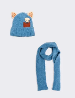 Piazza Italia Accessori<Set neonato cappello con orecchie orsetto - Denim