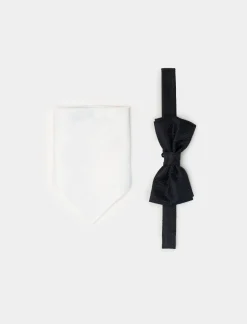 Uomo Piazza Italia Uomo|Cravatte E Papillon<Set papillon con pochette da uomo -