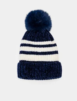 Bambino Piazza Italia Set<Set sciarpa + cappello a righe da bambino - Blu