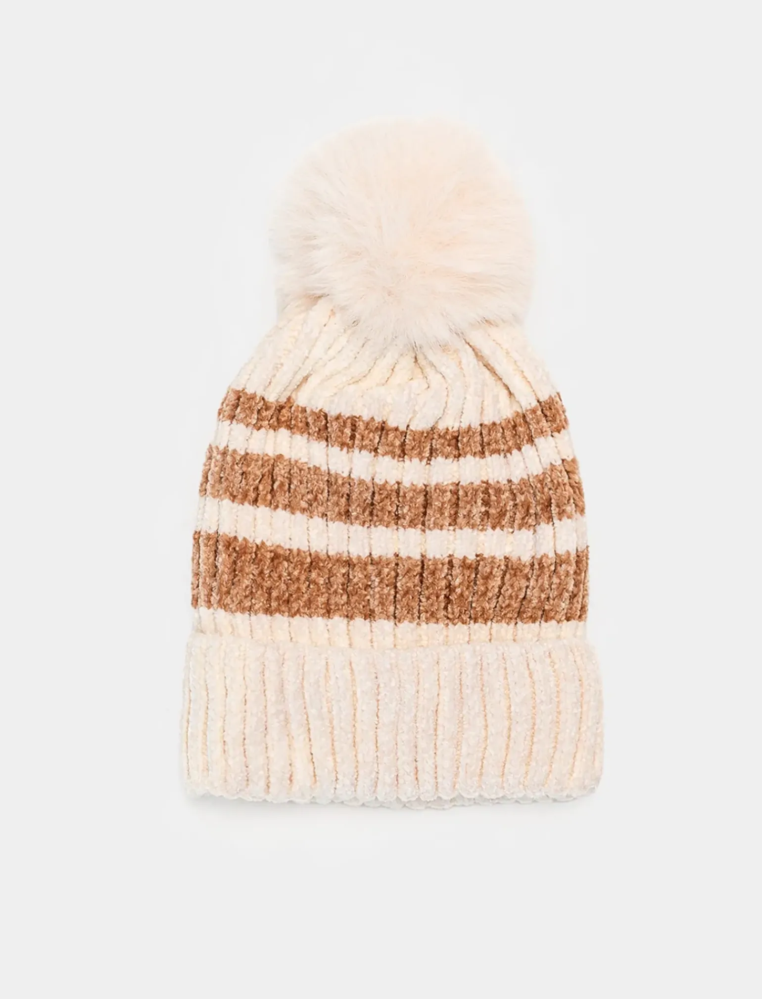 Bambino Piazza Italia Set<Set sciarpa + cappello a righe da bambino - Bianco sporco