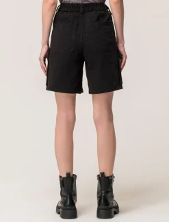 Donna Piazza Italia Donna|Shorts<Short cargo vita alta con tasche applicate e dettagli in vita con passanti e nastro regolabili -