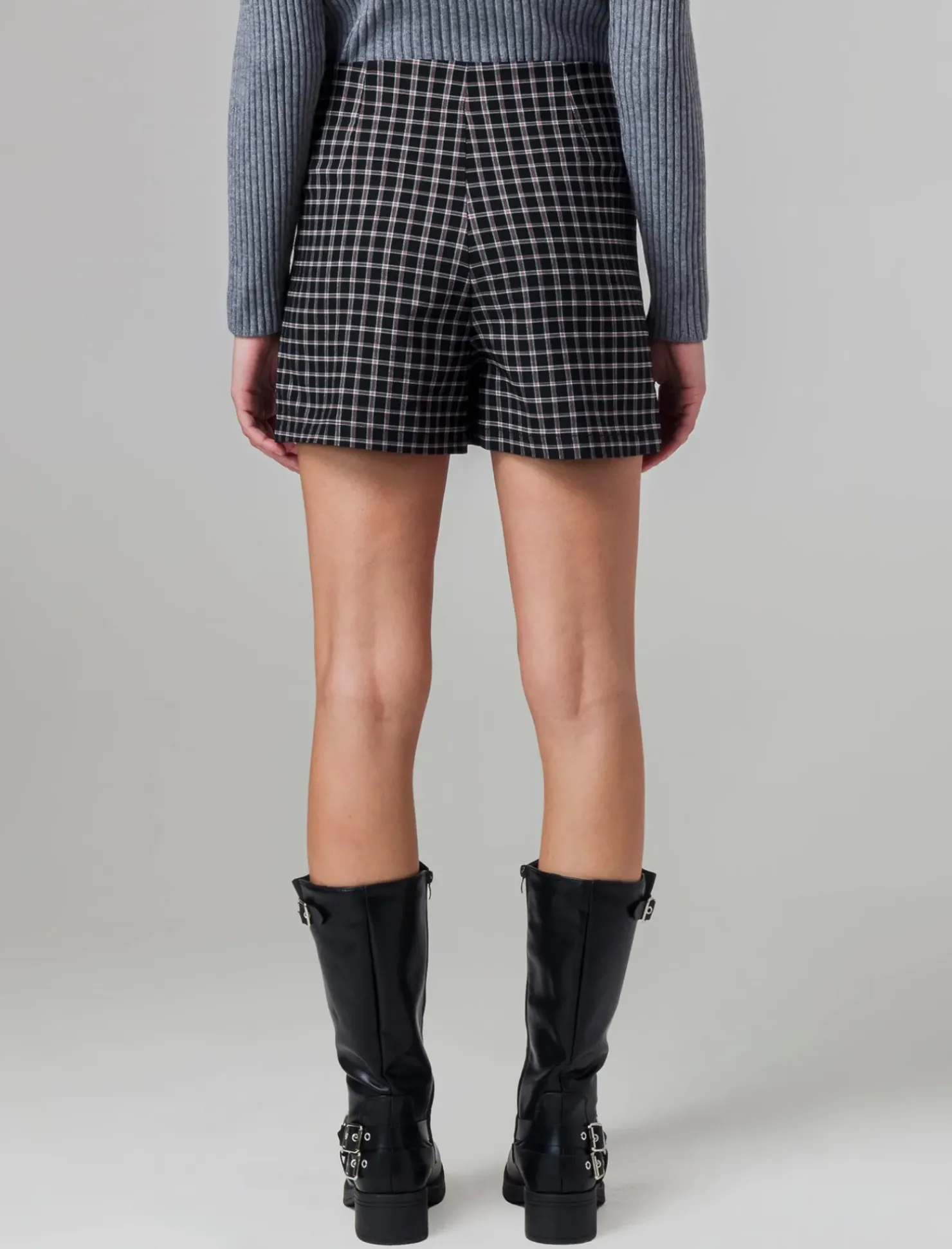 Piazza Italia Short effetto gonna in quadro - Nero Online