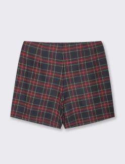 Donna Piazza Italia Shorts<Short effetto gonna in quadro - Blu