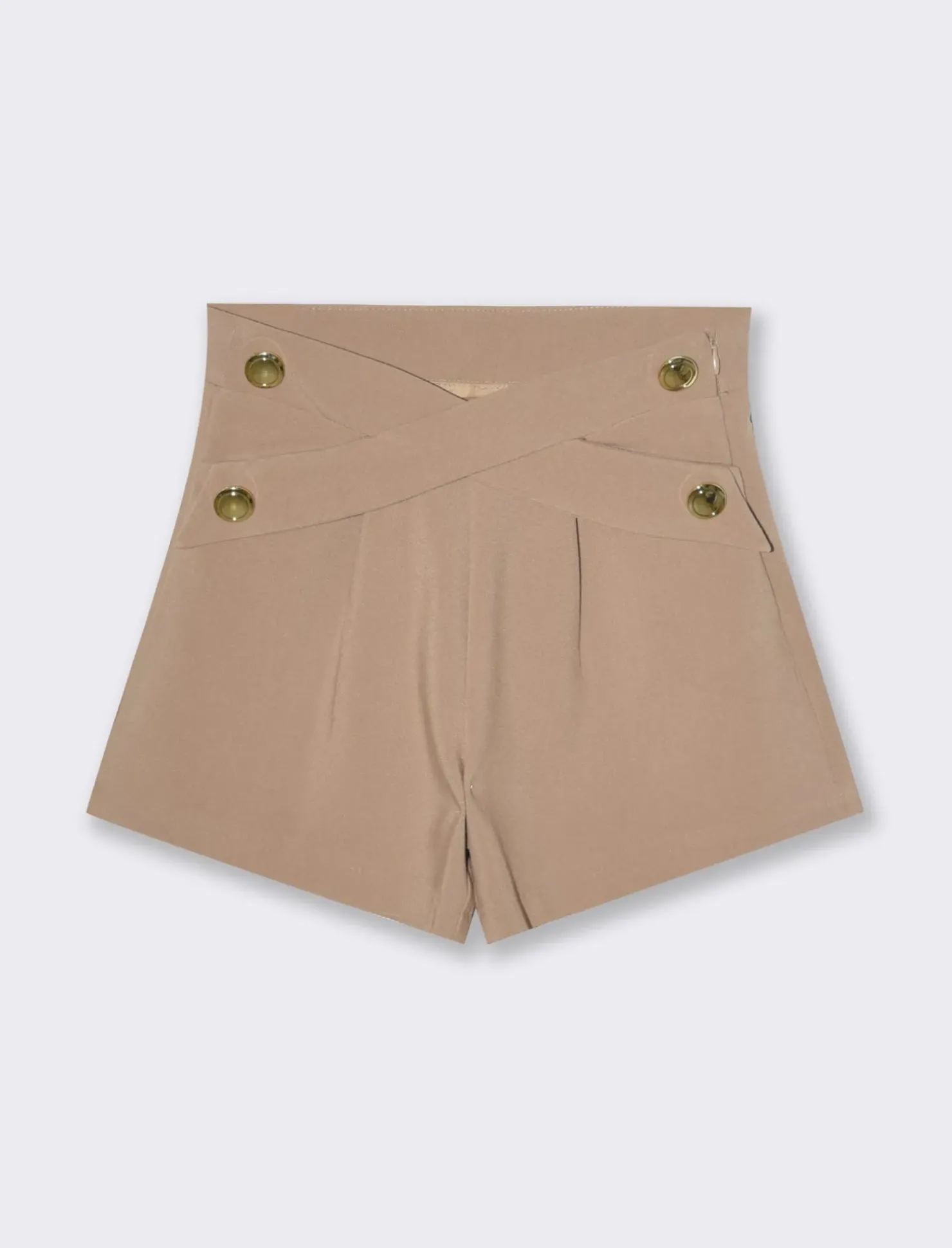 Piazza Italia Short elegante da bambina con fasce incrociate - Caffe' Marrone Best Sale