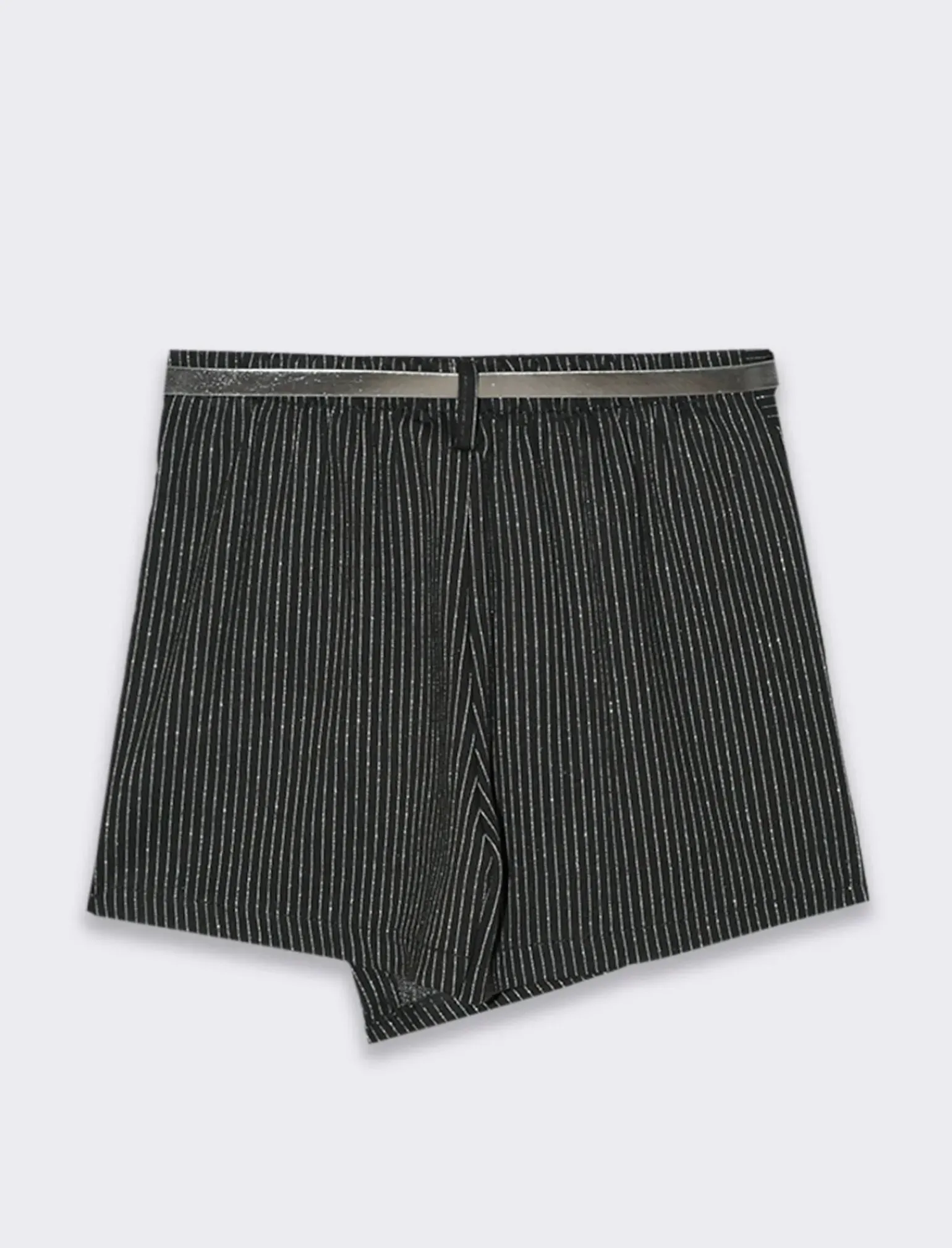 Piazza Italia Bambina|Gonne E Shorts<Short elegante in tessuto elastico gessato - Nero