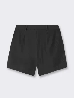 Donna Piazza Italia Shorts<Short formale in tessuto fliodo lunghezza media con chiusara con gancio e bottone -