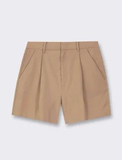 Piazza Italia Short formale in tessuto fliodo lunghezza media con chiusara con gancio e bottone - castoro Grigio Best