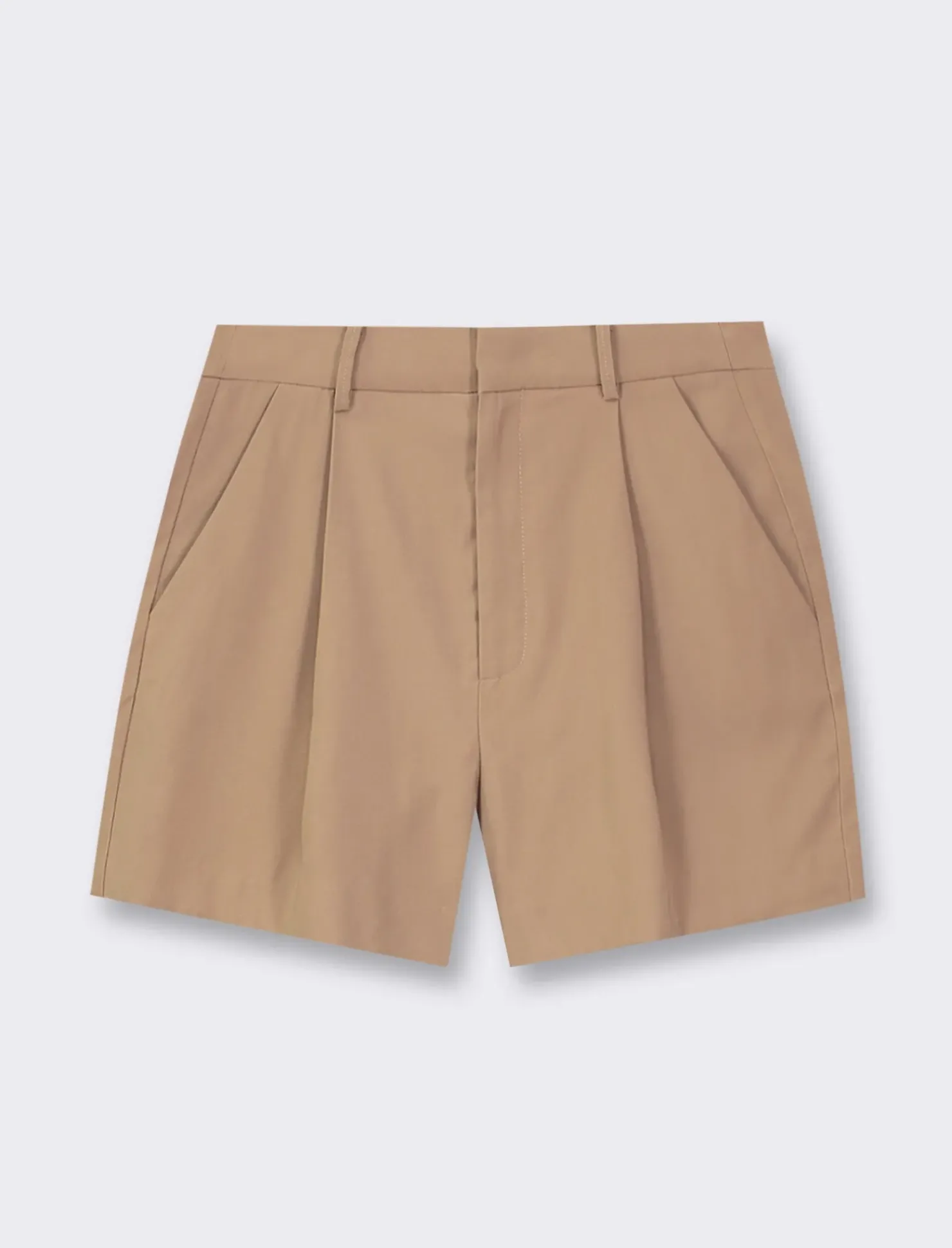 Piazza Italia Short formale in tessuto fliodo lunghezza media con chiusara con gancio e bottone - castoro Grigio Best