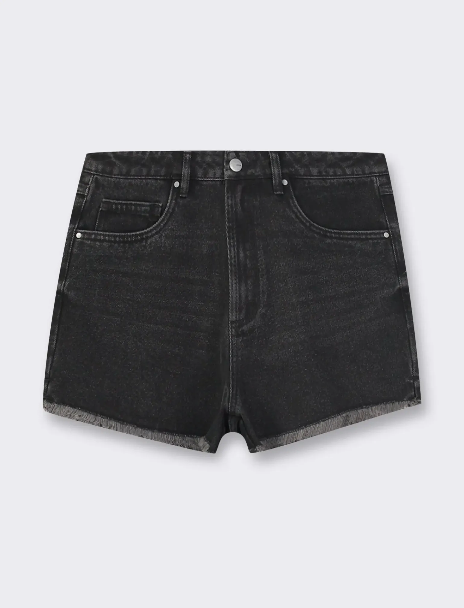 Donna Piazza Italia Shorts<Short in tessuto denim con orlo sfrangiato,apertura con zip e bottone -