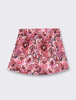Donna Piazza Italia Donna|Shorts<Short in viscosa stampata con dettaglio pannello e nodo sul davanti - var 2