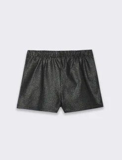 Piazza Italia Bambina|Gonne E Shorts<Short panta-gonna in tessuto elastico laminato e ccassorio-fibbia sul davanti -