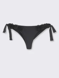 Donna Piazza Italia Donna<Slip mare con applicazioni fiori -