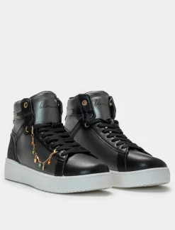 Donna Piazza Italia Donna|Sneakers<Sneakers a collo alto bicolor con finiture dorate -