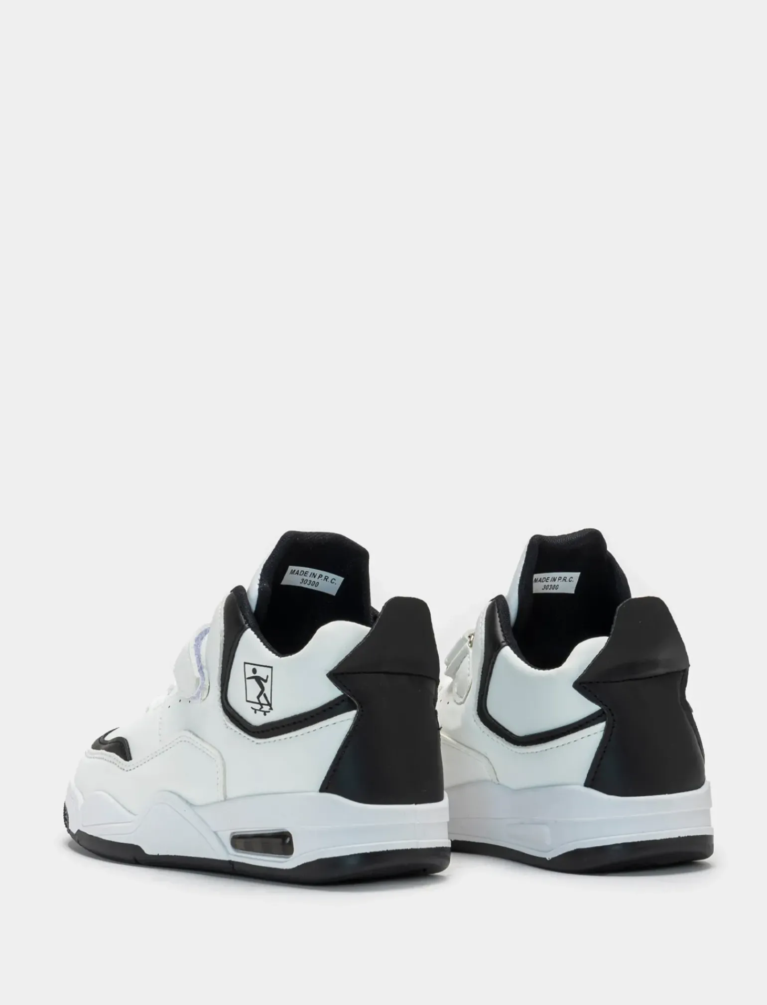 Bambino Piazza Italia Bambino|Sneakers<Sneakers a collo alto con strappo con riporti neri -