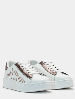 Donna Piazza Italia Donna|Sneakers<Sneakers con intarsi color bronzo -