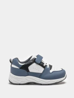 Bambino Piazza Italia Bambino|Sneakers<Sneakers con strappo, in poliuretano bianco con riporti grigi e neri. -