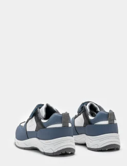 Bambino Piazza Italia Bambino|Sneakers<Sneakers con strappo, in poliuretano bianco con riporti grigi e neri. -