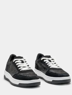 Donna Piazza Italia Donna|Sneakers<Sneakers glitterata con lacci e suola a contrasto -