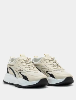 Uomo Piazza Italia Uomo|Sneakers<Sneakers in tessuto tecnico con inserti neri in poliuretano. -