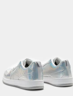 Piazza Italia Sneakers laminata in poliuretano color silver - Argento Outlet