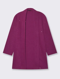 Donna Piazza Italia Giacche E Blazer<SPOLVERINO CON STRASS - Magenta