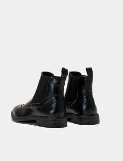 Uomo Piazza Italia Stringate E Mocassini|Stivali<Stivale chelsea con fasce elastiche lateriali e ornamento coda di rondine -