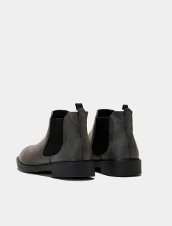 Piazza Italia Stivale chelsea in poliuretano con fasce elastiche lateriali - Grigio Outlet