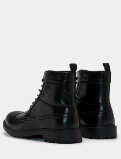 Uomo Piazza Italia Uomo|Stringate E Mocassini<Stivale stringato all'inglesina con ornamento coda di rondine -