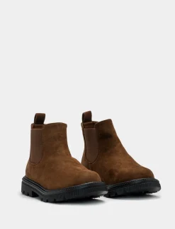 Bambino Piazza Italia Bambino|Stivali<Stivaletto chelsea in microfibra con fasce elastiche lateriali -