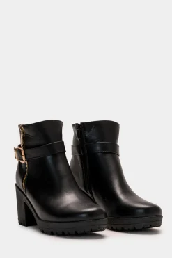 Donna Piazza Italia Tronchetti<Stivaletto con cinturno regolabile e zip -