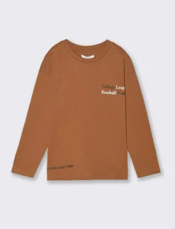 Bambino Piazza Italia Bambino|Maglieria<T- shirt con stampa posteriore da bambino - Marrone tabacco