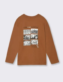 Bambino Piazza Italia Bambino|Maglieria<T- shirt con stampa posteriore da bambino - Marrone tabacco