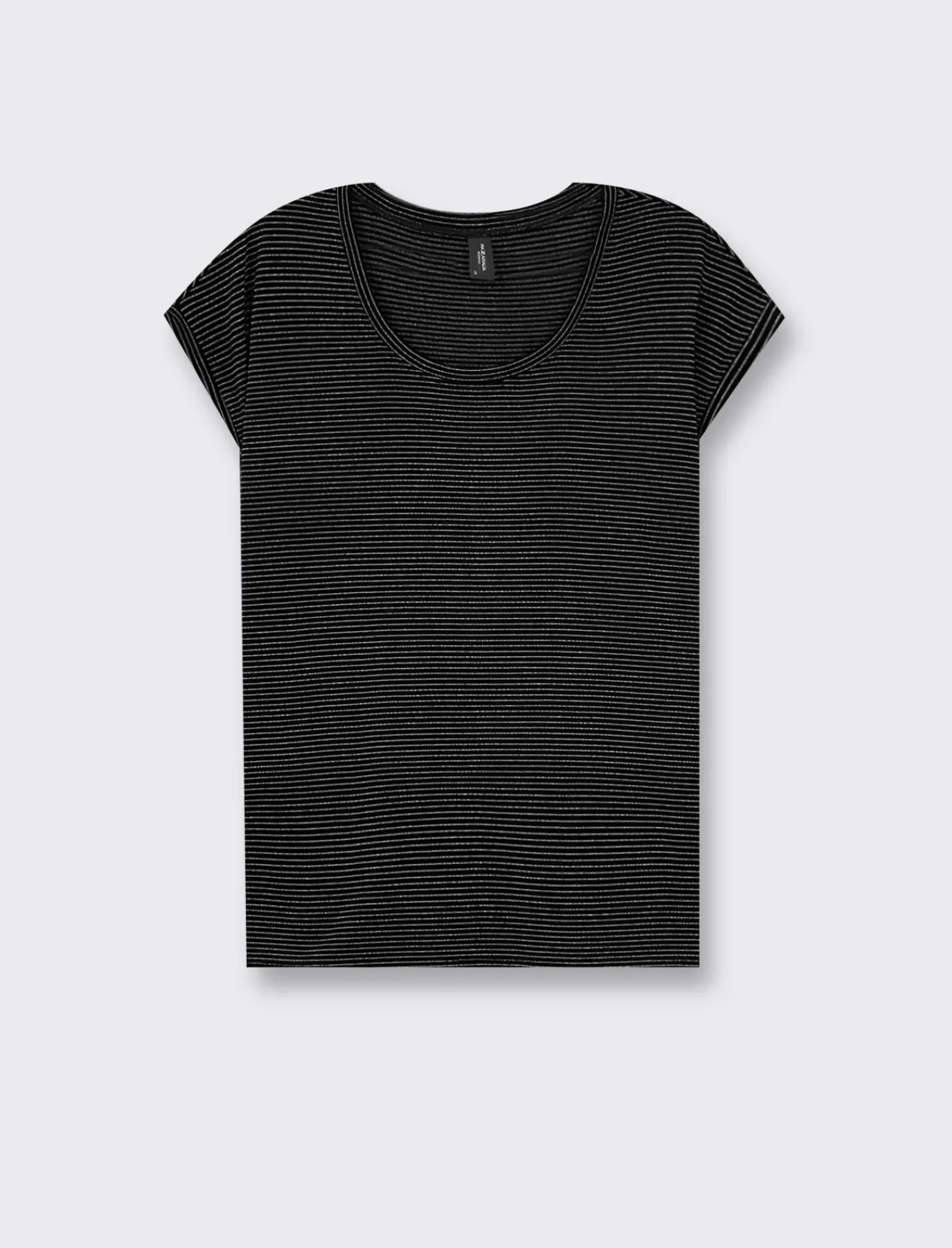 Donna Piazza Italia T-Shirt E Top<T shirt modello a T girocollo con tessuto ottoman e filato effetto metallizato -