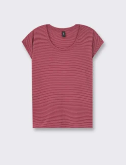 Donna Piazza Italia T-Shirt E Top<T shirt modello a T girocollo con tessuto ottoman e filato effetto metallizato - india