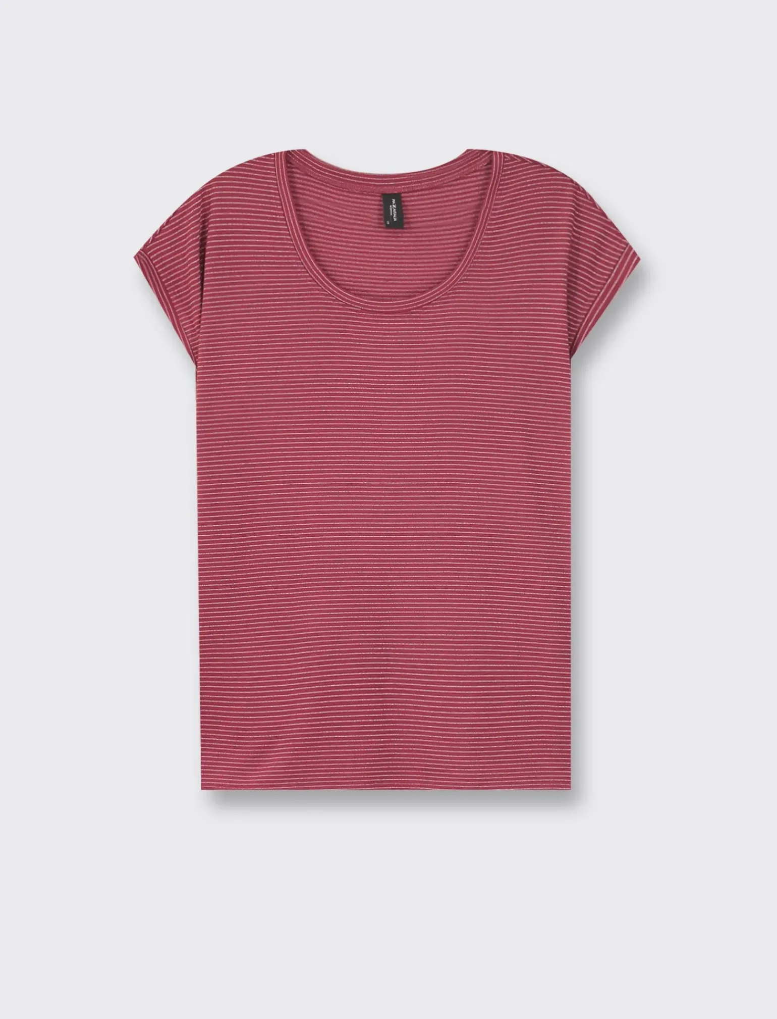 Donna Piazza Italia T-Shirt E Top<T shirt modello a T girocollo con tessuto ottoman e filato effetto metallizato - india