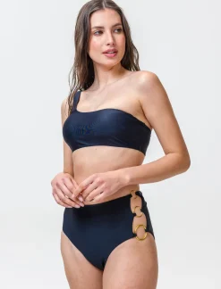 Piazza Italia Top bikini monospalla da donna - Nero Cheap