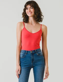 Donna Piazza Italia Donna<Top con bretelle regolabili - Corallo