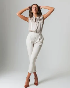 Donna Piazza Italia Donna|T-Shirt E Top<Top con fiocco al collo, vestibilità regular -