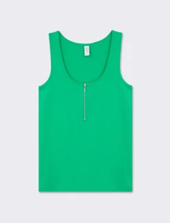 Donna Piazza Italia Donna<Top con zip da donna - mela