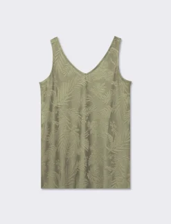 Donna Piazza Italia T-Shirt E Top<Top elatsico vestibilità regular e lavorazione jaquard - Kaky 1