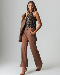 Donna Piazza Italia T-Shirt E Top<Top halter neck stampato da donna -