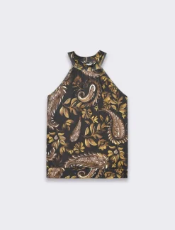 Donna Piazza Italia T-Shirt E Top<Top halter neck stampato da donna -