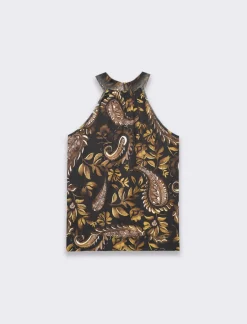 Donna Piazza Italia T-Shirt E Top<Top halter neck stampato da donna -