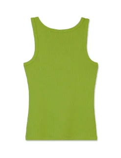 Donna Piazza Italia Donna|T-Shirt E Top<Top in cotone elastico, lavorazione a coste vestibilità slim - pistacchio
